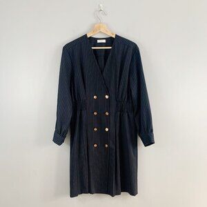 Sandro Paris Mary Lou Pinstripe Double Breasted Mini Dress Long Sleeve NWT